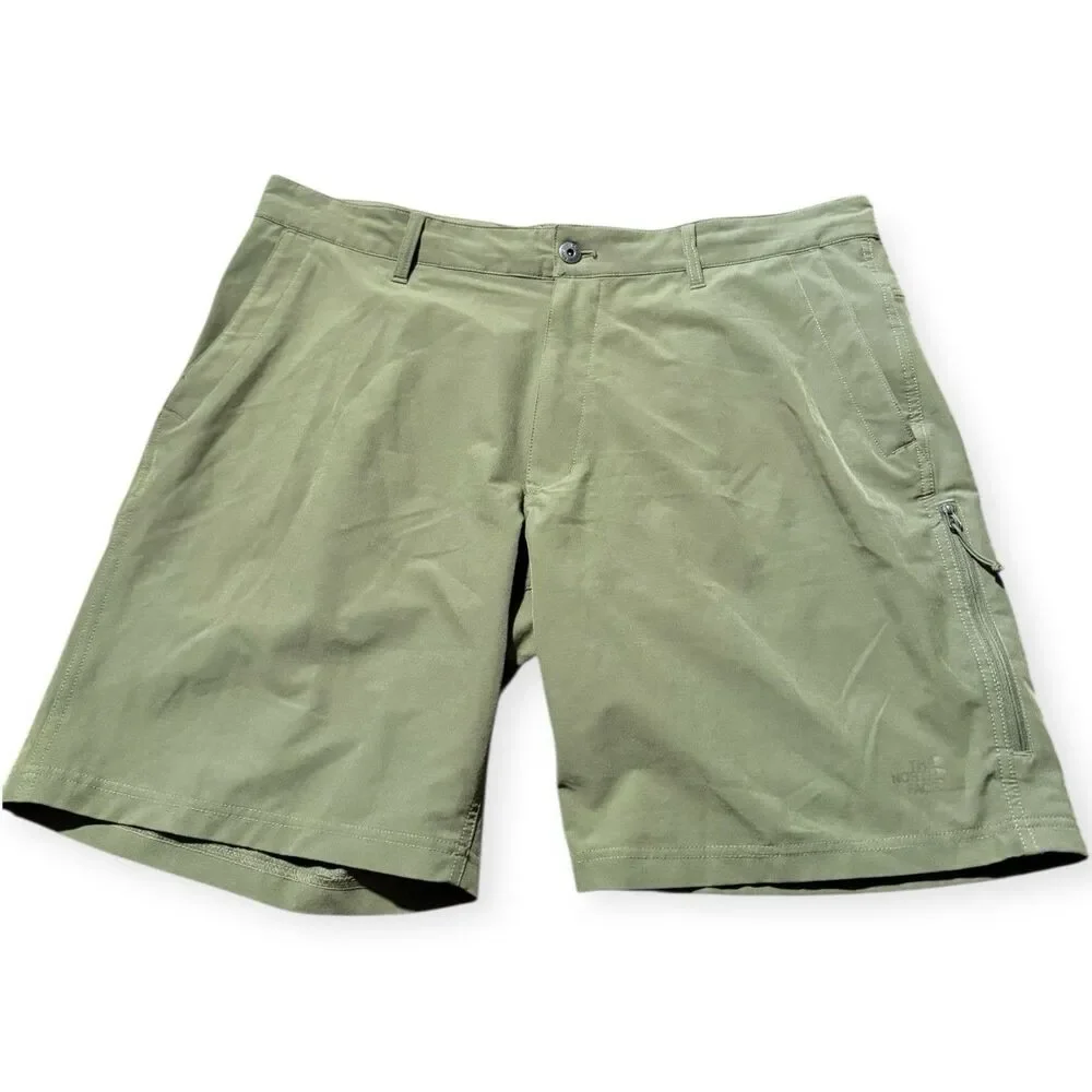 The North Face Mens 38 OD Green Outdoor Hiking Shorts Trail Lightweight Running